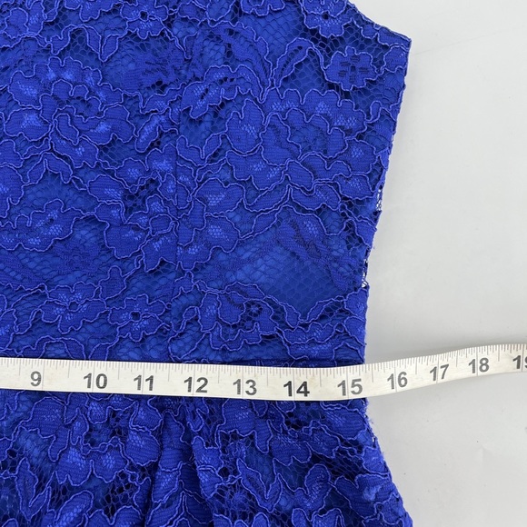 REVIEW Blue Lace Fit & Flare Dress - Picture 10 of 11